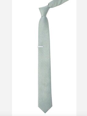 The Tie Bar Chicago x BHLDN Linen Row Morning Mist Tie